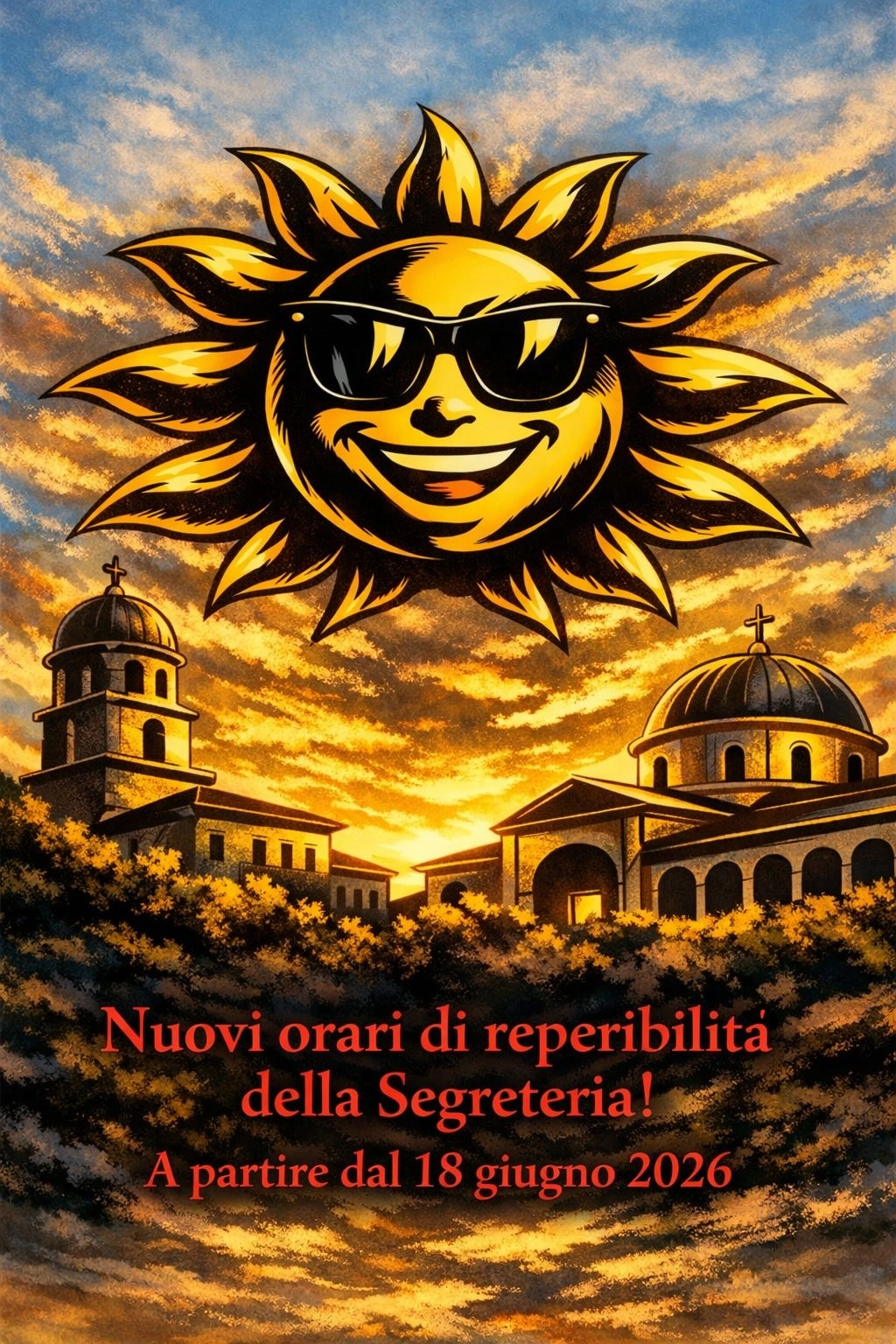 Nuovi orari di reperibilità della Segreteria