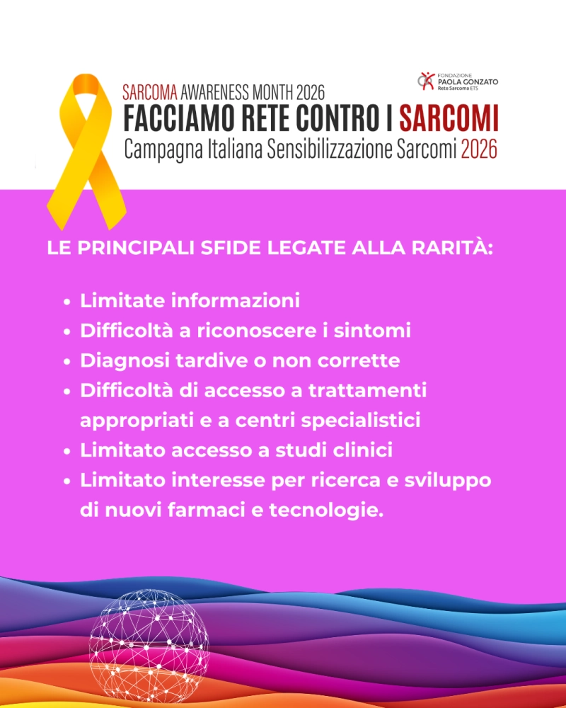 Campagna Italiana di Sensibilizzazione Sarcomi 2026: Settimana 1