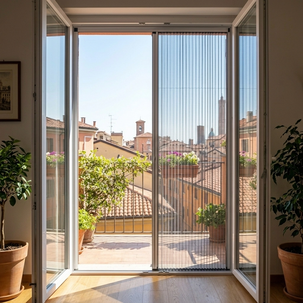 Zanzariera plissettata sicura senza scatto a molla Milano