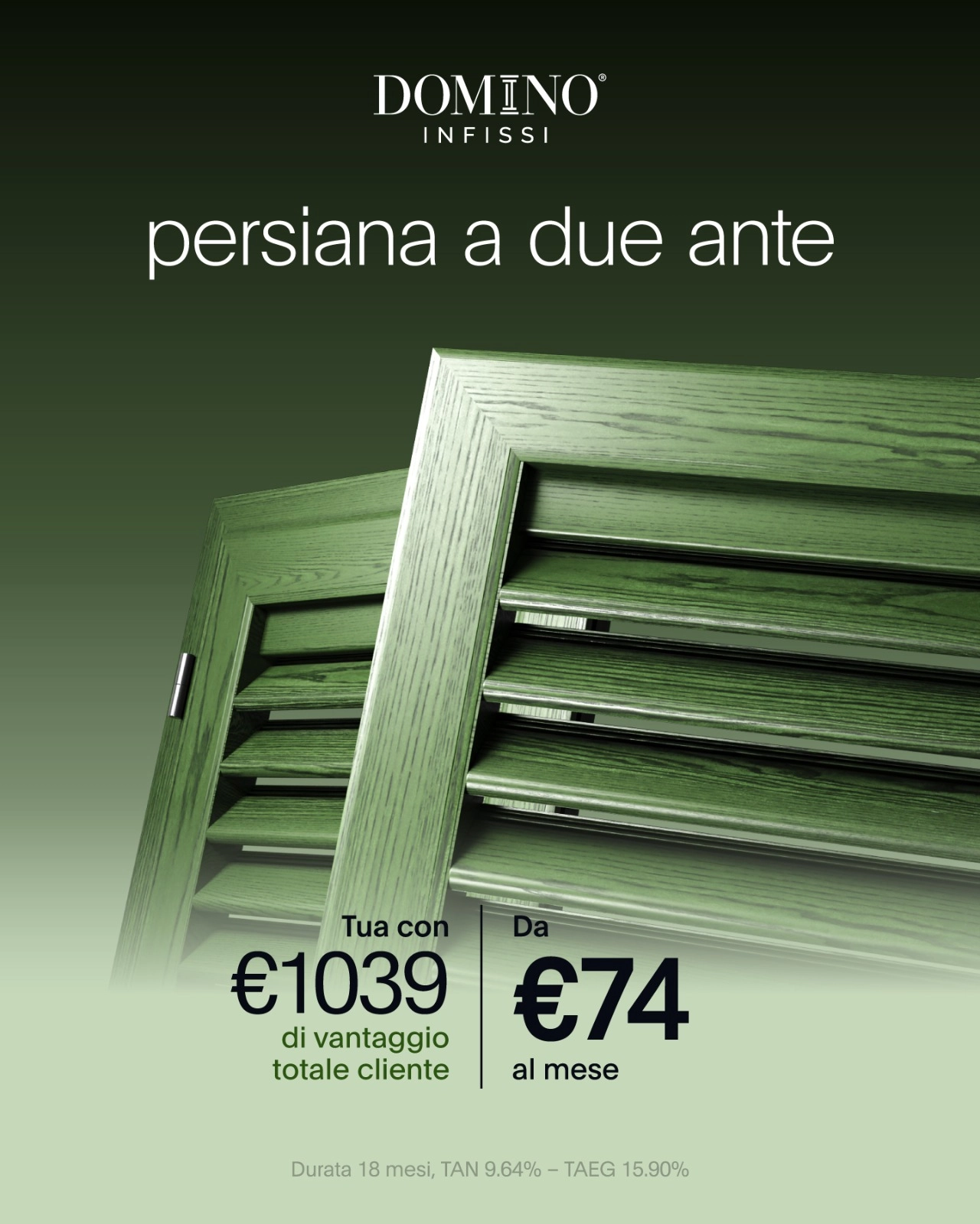 Promozione Persiane in Alluminio