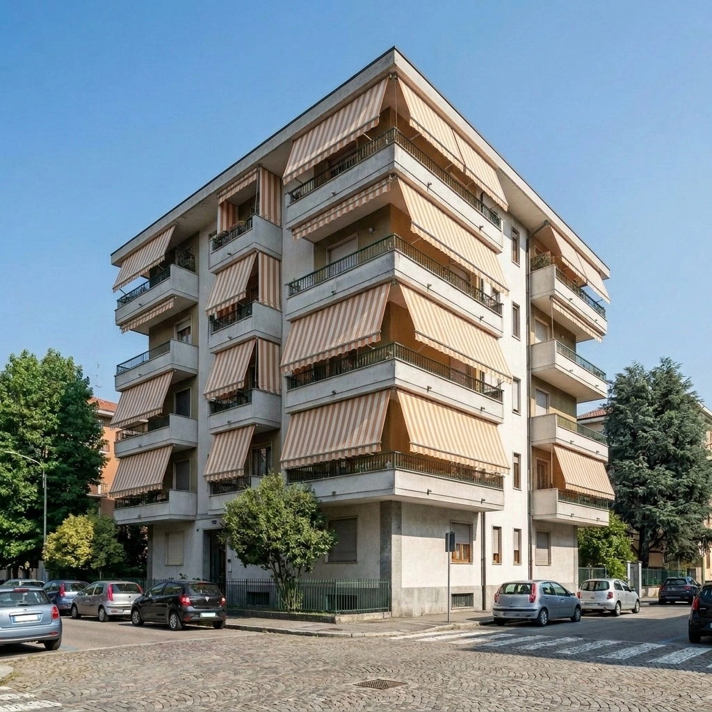 Dettaglio tessuto Tempotest Parà per tende da sole Domino